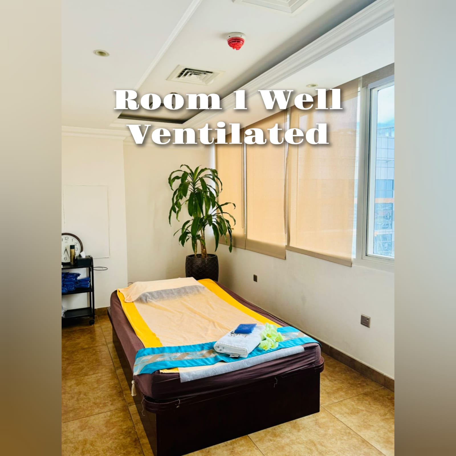 Well ventilated massage room in Al Barsha